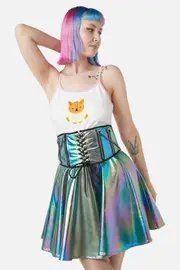 Infrared Zipper Underbust Pu Corset