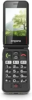 Emporia SIMPLICITYglam.4G Senior Mobile Phone Without Contract, Folding Mobile Phone with Large Buttons, Emergency Button, 2.8 Inch Colour Display, High Voltage, 3 Quick Dial Buttons, Includes