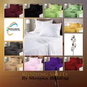 AU Super King Size Sheet Set 4 PCs Deep Pocket Stripes 1200 Thread Count