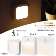 Motion Sensor Night Light LED Wireless Night Lamp US EU UK AU Plug Energy Effici