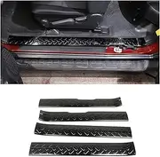 Stainless Steel Car Internal/External Threshold Strip Decorative Protection Plate Car Accessories Compatible with Toyota FJ Cruiser 2007-21(Built-in)