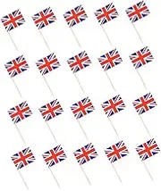 HAKIDZEL 200Pcs Decorative Toothpick Flags for Cake Toppers DIY Flag Picks for Birthday Party Decorations for Cupcakes Desserts Appetizers and Cocktails
