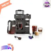 Espresso and Coffee Maker with Frother, Capsule and Ground Compatible