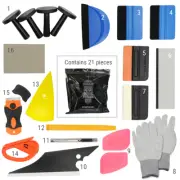 21 PCS Pro Car Window Tint Kits Wrapping Vinyl Tools Squeegee Scraper Applicator