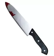 Bloody Butchers Cleaver Fake Knife Plastic Halloween Blood Weapon Murderer