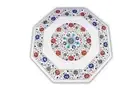 2' Marble Coffee Table Top Beautiful Pattern Inlay Work side Table Heritage Art