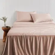 Adorn Living Bamboo Blend Sheet Set - Nude Pink - King