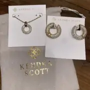 Kendra Scott Mikki Pave Necklace & Hoops
