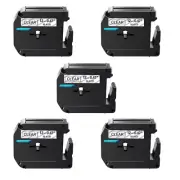 5PK M-K131 M131 Black on Clear Label Tape For Brother P-Touch PT-70/80/90 12mm