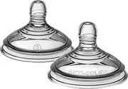 Tommee Tippee Advanced Anti-Colic Baby Bottle Teats, Breast-Like, Soft Silicone, Medium Flow, 3 Months+, 2 Pack