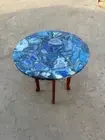 Blue agate coffee table/ agate table top/ agate table lamp/agate stone table top