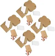 SHINEOFI 240 Sets Rustic Business Envelopes Heart-Shaped Clasp Mailing Envelopes with Matching Blank Cards for Invitations