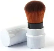 [RN BEAUTY] Retractable Kabuki Brushes Powder Foundation Blush Concealer Makeup Brush Portable With Cover - Blue