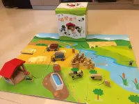 在飛比找Yahoo!奇摩拍賣優惠-閣林My first 快樂農場 木製玩具 含農場卡車 組合動