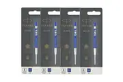 4 Pack Parker Genuine Quink Pen Refill Gel Medium Blue Nib Ink