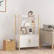 Highboard White 80x40x121 cm Engineered Wood Dining Buffet