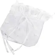 Hohopeti Elegant Satin Drawstring Pouch for Bridesmaid Small Jewelry Bag and Lightweight for Handmade Jewelry Brooches Pendants and More