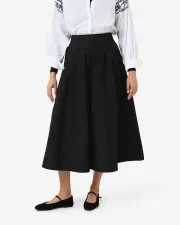 Heira Pleated Midi Skirt