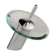 Waterfall Faucet Heavy Cast Chrome Brass 7" Glass Plate | Renovator's Supply
