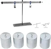 4PCS 200g Calibration Weights with Hook, Chrome Plated Steel Scale Calibration Weight Kit Set with Storage Box for General Science and Physics Laboratory Work