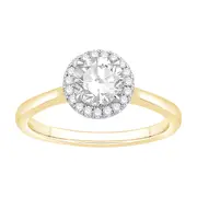 Solitaire Ring with 1.20ct of Laboratory Grown Diamonds in 18kt Yellow and White Gold