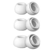 3 Pairs Ear Tips Professional Soft Flexible Replacement Silicone Ear Buds Tips for IOS Earbuds
