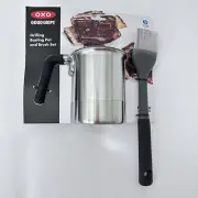 OXO Good Grips Stainless Steel Grilling Basting Brush Set (2-Piece)