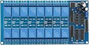 Respicefinem 16 Channel 12V Relay Module Interface Control Board with Optocoupler Protection Strong Anti Interference Ability Each Relay Has Action Indicator User Friendly