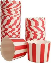 50-Pack Muffin Cups Baking Paper Cupcake Muffins Liners Red and White Stripes