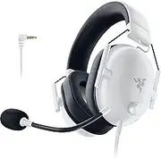 Razer BlackShark V2 X Special White Edition Gaming Headset, Wired 3.5mm Analog, 7.1ch Surround, Patented Technology, 50mm Driver, Noise Canceling, White PC, PS5, Switch, Steam Deck Smartphone, Black