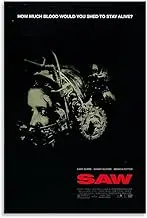 Horror Movie Saw Poster Poster Canvas Painting Wall Art Picture Home Decor Print For Bedroom Living Room Dorm Study Bar Office 12x18inch(30x45cm)