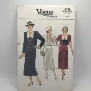 Vogue Patterns 9189 Misses Sz 10 Dress Pull-Over Dress Sewing Pattern FF UC