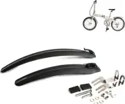 Folding Bike Mudguard Fender Set Include Front and Rear for Small Wheel, BMX