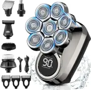 Head Shavers for Bald Men，8D Upgraded 6-in-1 Bald Head Shaver, Waterproof Sku...