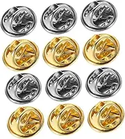 Generic 30 Sets Clutch Tie Pin Boutonniere Pins Name Pin Blank Pin Locks Hat Pin Clutches Lapel Pin Backing Badge Clutches Pin Badge Backs Pin Backs Pin Clasps Back Locking Tie Clutch Iron
