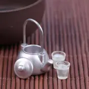 3Pcs/Set Dollhouse Mini Vintage Kettle Cup Scene Model Toy Kitchen PropsB`sf CR