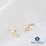 <PORABELLA>925銀針不規則母貝鋯石耳環 SHELL EARRINGS