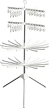 Overpassing Clothes Rail Airer Dryer, Portable Clothes Horse Hanger Tripod Design, Folds Flat for Storage, Easy Setup, Indoor Outdoor Use, 210cm High, Holds 48 Hangers, White