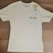 NEW SALT LIFE SHIRT SIZE LARGE WHITE TSHIRT FADED SAILFISH SWORDFISH