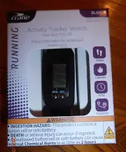 NIB-CRANE RUNNING ACTIVITY TRACKER WATCH STEPS,CALORIES,TIME,DISTANCE BLK UNISEX