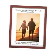 Remembrance Memorial Picture Frame - Sympathy Gifts Idea for Large Mahogany