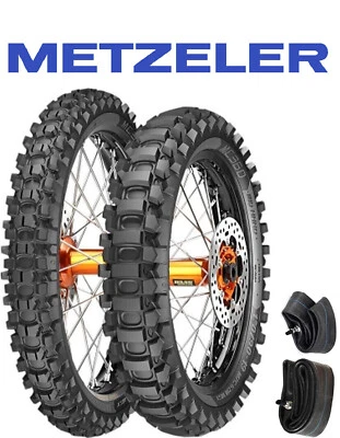 METZELER MC360 90/90-21 110/100-18 DIRT TIRE SET +TUBE MID-HARD HUSQVARNA