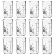 Eisco Labs 30ml Low Form Beakers, ASTM - Borosilicate Glass - 12 Pack