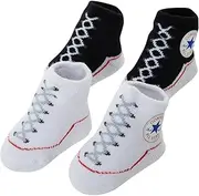 [Converse] Baby Bright Infant Booties (2 Pack) (Black(LC0001-0336)/White, 0-6 Months)
