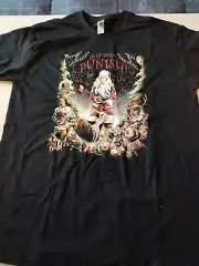ZOBIE FRIGHT SILENT NIGHT DEADLY NIGHT INSPIRED T SHIRT SZ L CLR BLK BNNW