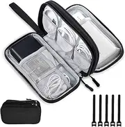 Travel Electronic Organizer Carrying Case for Power Cords,Travel Organizer Waterproof Electronics Accessories Portable Storage Bags for Cables,Charger,Earphone,SDCard,Hard Drives Memory Cards