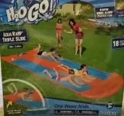 H20 Go Aqua Ramp Triple Water Slide Drench Water Pool Slip n Slide NEW