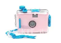 在飛比找Yahoo!奇摩拍賣優惠-粉紅色韓版防水相機 AQUA PIX 多次性水陸兩用 28m