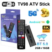 Android 14 TV Stick 8K Ultra HD Streaming Media Player Quad Core WiFi 6 TV Box