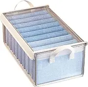 Blanket Organizer Storage - Heavy Duty Comforter Container Box, Large Capacity Quilt Keeper | Clear Clothes Storage Organizer with Lid, Foldable Duvet Chest for Closet Wardrobe Bedroom Shelf